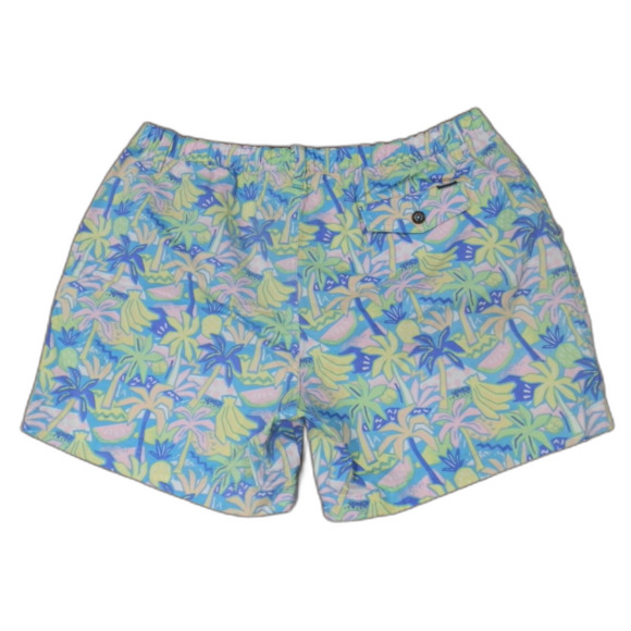 Chubbies Originals 5.5" Shorts Palm Trees Blue Pink Men's Size XL - Picture 2 of 2
